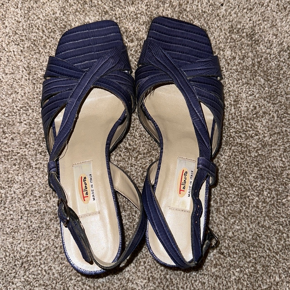 Talbots Purple Leather Heels Made in Italy
